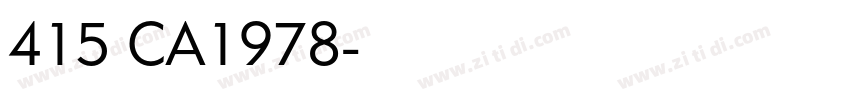 415 CA1978字体转换